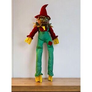 Vtg International Silver Co Nylon Plush Parachute 29” Scarecrow Fall 1993